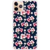 Hibiscus Vintage Siliconen hoesje compatibel met iPhone 11 Pro