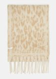 Comma sjaal panterprint lichtbeige polyester