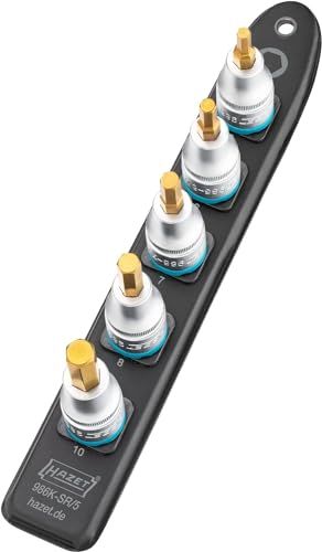 HAZET Dopsleutelhouder 986K-SR/5 - Magnetisch - 1/2" - 5 Sleuven