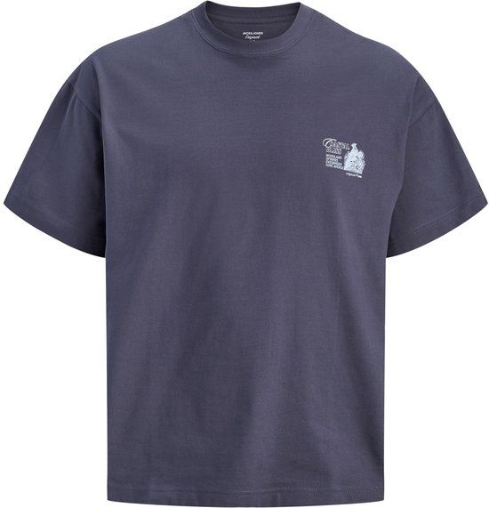 JACK&JONES JORMAINE BACK TEE SS CREW NECK SN Heren T-shirt XL Katoen Blauw