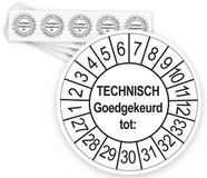 Keuringsstickers Ricard Keuringsstickers Technisch Goedgekeurd tot 2027 | 50 stuks, Ø 35 mm | Wit