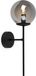 SIENA - Lampe murale noire, 1 lampe graphite plate, douille E14