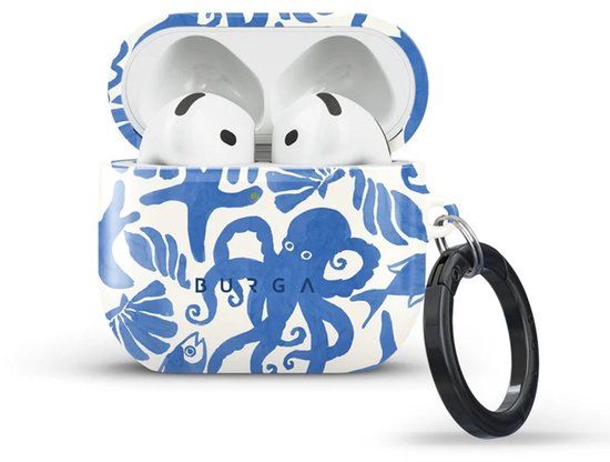BURGA AirPods 4 Case - Blauw, Wit