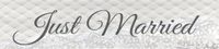 Merkloos Just Married bruiloft versiering banner - 360 x 60 cm