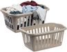 Storage Solutions Panier à linge de 40 litres - 2x - 60 x 40 x 26 cm - Beige - Plastique