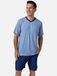 zd ZERO DEFECTS Pyjama kort 'Modal Koryfi' blauw
