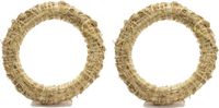 Merkloos Decoris Strokrans - Set van 2 - 50 cm - Multi - Hout