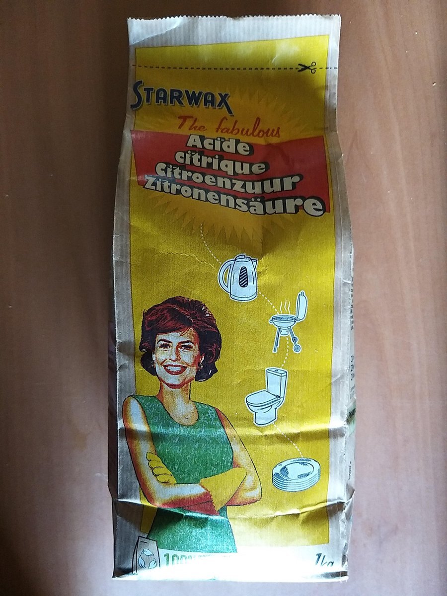 Starwax Citroenzuur – 1 kg – ideaal voor het ontkalken van waterkokers en koffiezetapparaten