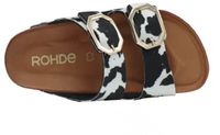 Rohde 5637 90 Slippers Synthetisch Zwart Koeienprint Dames - Zwart - 38