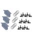 RDX Clipset pour rail kedre dans auvents de camping - 15 clips (45 pcs.)