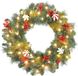 HOMCOM Couronne de Noël plastique 60x60x8cm vert