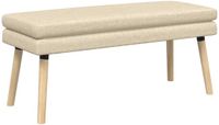 vidaXL Dubbel-laags bank Crèmekleurig 110 x 40 x 47 cm Stof