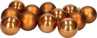 Kaemingk B.V. Boules de Noël - 12 pièces - plastique - marron - 6 cm