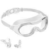 Seaflar Zwembril voor volwassenen met neusclip en oordopjes | Anti-condens, UV400-bescherming, 180° zicht, 3D-siliconen afdichting, zwembril voor dames en heren