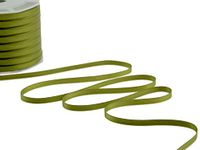 Furlanis - Dubbel satijnen lint, Italiaanse stof - mosgroen, 6 mm x 25 m