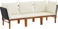 vidaXL - 3-delig - Massief acaciahout & touw - Naturel