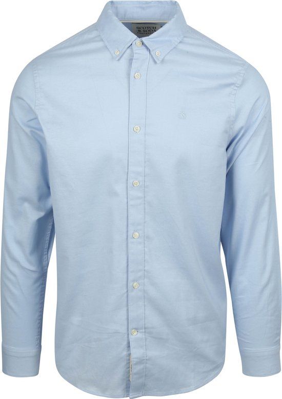 Scotch & Soda CORE - OXFORD SOLID Heren Overhemd - Shirt Blue - Maat XXL