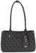 GUESS Meridian II Shoulder Satchel Bag Coal Logo donkergrijs