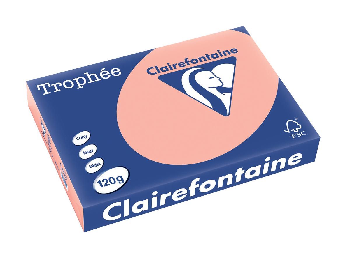Clairefontaine Trophée Pastel A4 perzik 120 g 250 vel