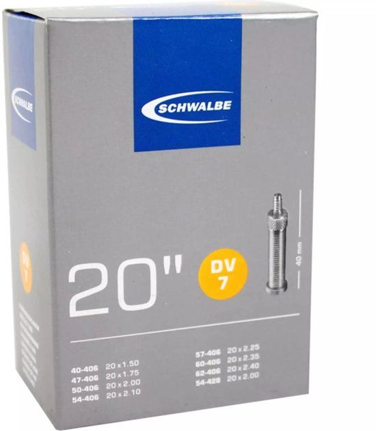 Schwalbe Binnenband DV7 20 / 40/62-406 - 40mm ventiel