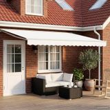 vidaXL Parasol électrique solaire 4 x 3,5 m Blanc