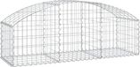 vidaXL Schanskorf - gewelfd - 150x50x40/60 cm - gegalvaniseerd - ijzer