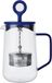La Cafetière Theepot Gyro - Borosilicaatglas - Blauw Handvat - 1,25L
