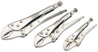 Draper 3-delige tangenset 140mm, 185mm 220mm | Self Grip Hand Tool Kit | Koolstofstaal gebogen kaak tang | 14040