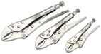 Draper 3-delige tangenset 140mm, 185mm 220mm | Self Grip Hand Tool Kit | Koolstofstaal gebogen kaak tang | 14040
