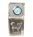 Art-Dog Chihuahua à poil court cristal horloge avec chien