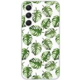 1001 coques Samsung Galaxy A54 5G Feuilles de monstera bedrukt siliconen hoesje