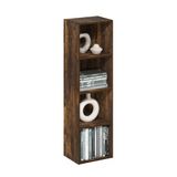 Furinno Pasir Boekenkast met 4 niveaus, open plank, barnsteengrenen