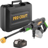 Procraft Procraft CW20bb accu-hogedrukreiniger 20 V 30 bar 180 l/u borstelloos + 1x accu 4,0 Ah + koffer - zonder oplader