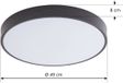 Lindby Smart LED Plafondlamp Innes Zwart 48cm RGB CCT Tuya