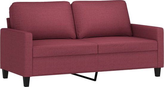 vidaXL Tweezitsbank 140 cm stof wijnrood
