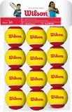 Wilson Stage 3 Starter Red Tennisballen set 12 stuks