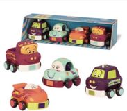 Simply B. Toys Wheeee-Is Soft car - set van 4 cars