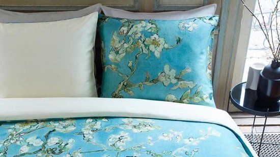 Beddinghouse x Van Gogh Museum Almond Blossom Dekbedovertrek - Tweepersoons - 200x200/220 cm - Blauw