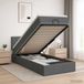 Maison Exclusive Lit Ottoman exclusif avec matelas, couleur gris foncé, dimensions 90 x 190 cm, revêtement en tissu