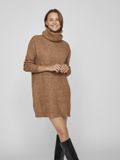 Vila Jurk Vicilia Rollneck L/s Knit Tunic/su- 14074330 Toasted Coconut/melange Dames Maat - M