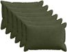 vidaXL - Kussensloop - 6 stuks - Hout - Groen - 50 x 80 cm - Corduroy