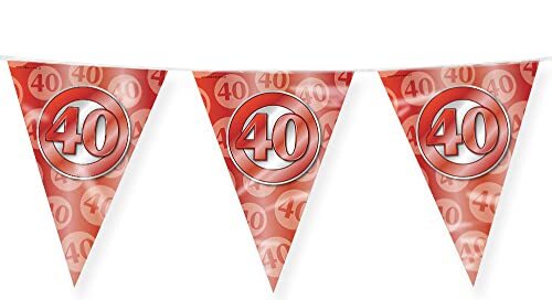 Paper Dreams Bunting - Anniversary - 40 years - Double sided - 10 m