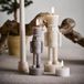 Uyuni Lighting NUTCRACKER Bougie LED, Gris Clair, Hauteur 17 cm