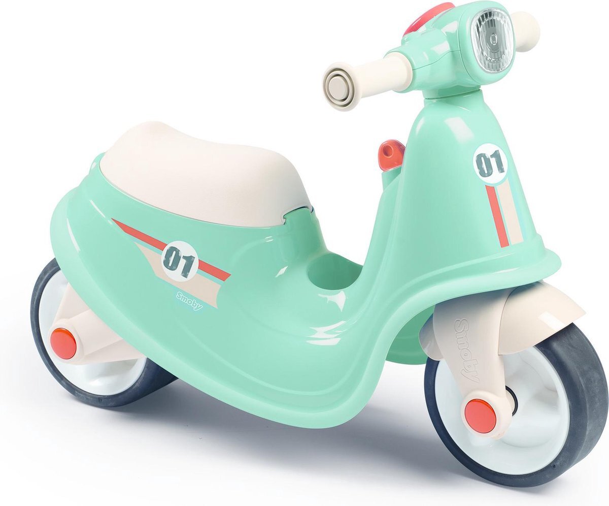 smoby Smoby 721006 Rollerendrager, voor kinderen vanaf 18 maanden, stille wielen, speelgoedkist, blauw