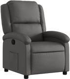 vidaXL Relaxfauteuil Grijs Echt Leer