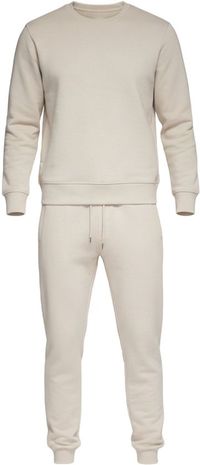 OMBRE Set - Katoen - Lange Mouw - Effen Lichtgrijs M