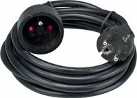 Perel Verlengkabel, H05VV-F 3G1.5, 3 m, 16 A/230 V, 3500 W, type E/F, voor binnen, pvc, zwart