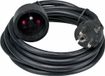 Perel Verlengkabel, H05VV-F 3G1.5, 3 m, 16 A/230 V, 3500 W, type E/F, voor binnen, pvc, zwart