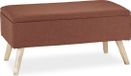 Merkloos Relaxdays Opbergbank met opbergruimte - Bruin - 39,5 x 79,5 x 39,5 cm