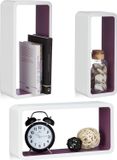 Relaxdays Wandkubus Set van 3